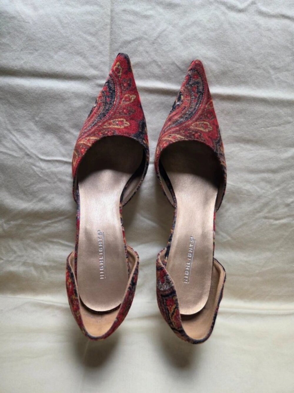 Velvet Paisley D'Orsay Pumps